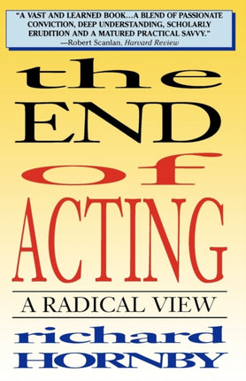 The End of Acting