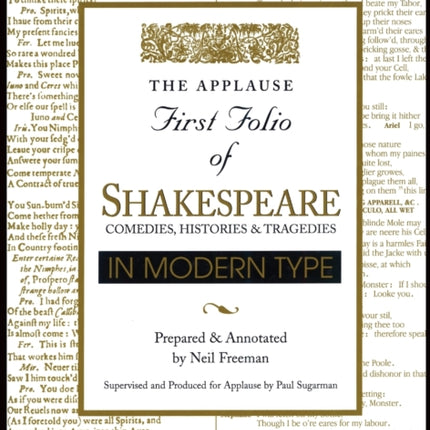 Applause First Folio of Shakespeare in Modern