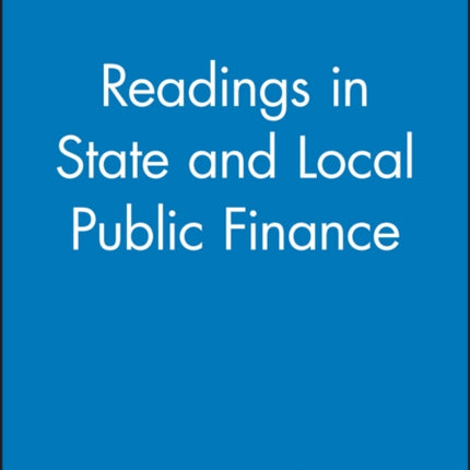 Readings in State and Local Public Finance