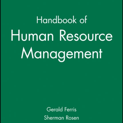 Handbook of Human Resource Management