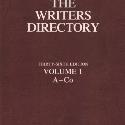 Writers Directory: 6 Volume Set 36th Edition