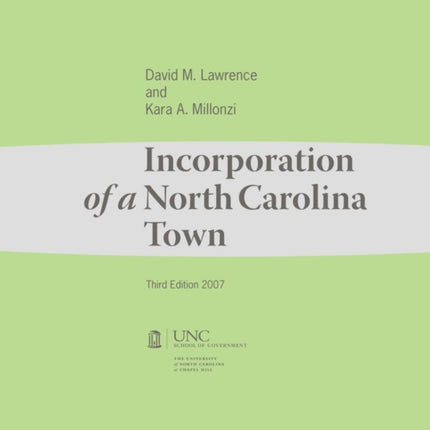 Incorporation of a North Carolina Town