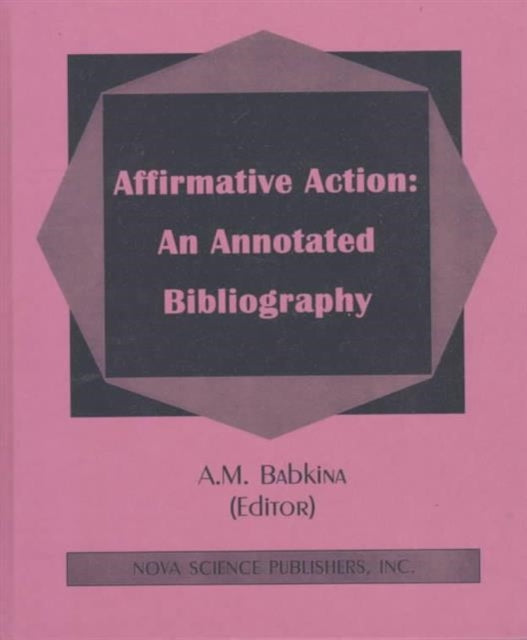 Affirmative Action An Annotated Bibliography