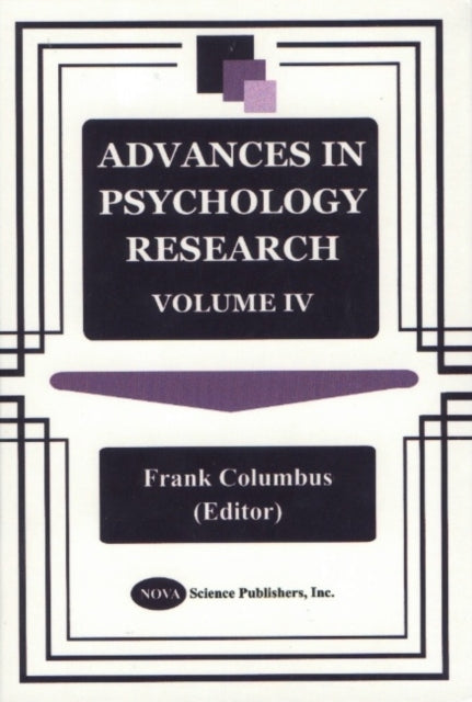 Advances in Psychology Research: Volume 4