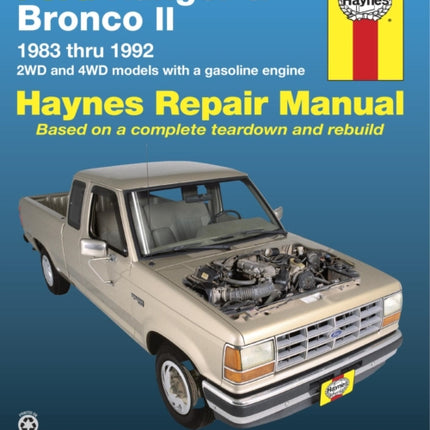 Ford Ranger & Bronco II 2WD & 4WD petrol (1983-1992) Haynes Repair Manual (USA)