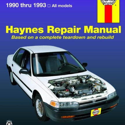 Honda Accord (1990-1993) Haynes Repair Manual (USA)