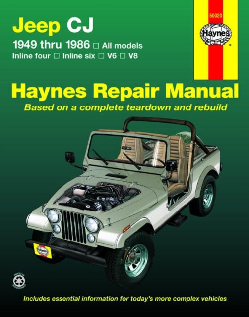 Jeep CJ for Jeep CJ models, Scrambler, Renegade. Laredo & Golden Eagle (1949-1986) Haynes Repair Manual (USA)