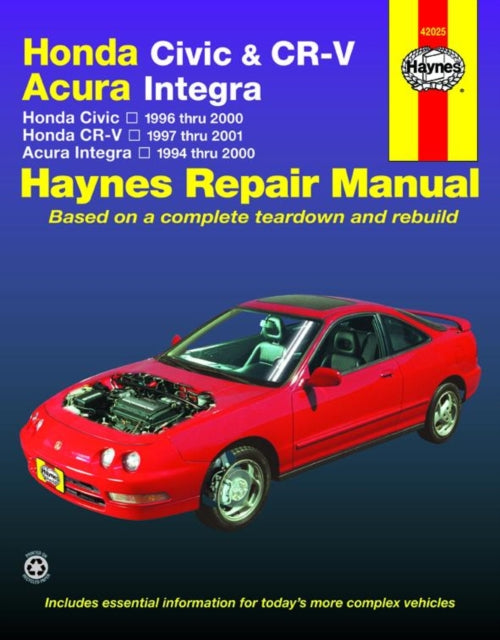 Honda Civic (1996-2000), CR-V (1997-2001) & Acura Integra (1994-2000) Haynes Repair Manual (USA)