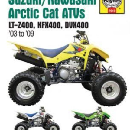 Suzuki/Kawasaki Arctic Cat ATVs (03 - 09): LT-Z400, KFX400, DVX400