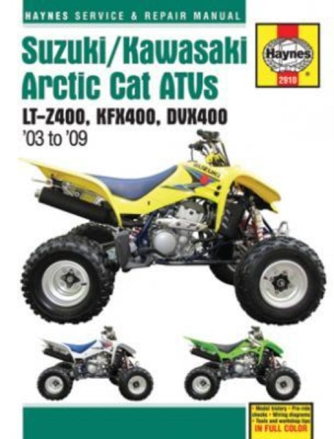 Suzuki/Kawasaki Arctic Cat ATVs (03 - 09): LT-Z400, KFX400, DVX400