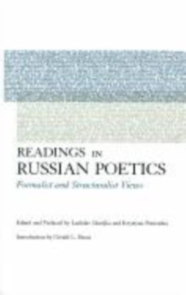 Readings in Russian Poetics: Formalist and Structuralist Views