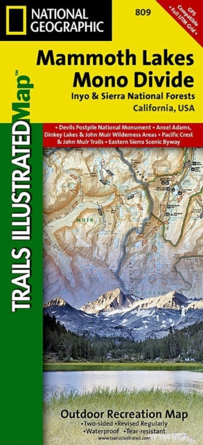 Mammoth LakesMono Divide Trails Illustrated Other Rec Areas National Geographic Trails Illustrated Map