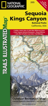 Sequoia/kings Canyon National Park: Trails Illustrated National Parks