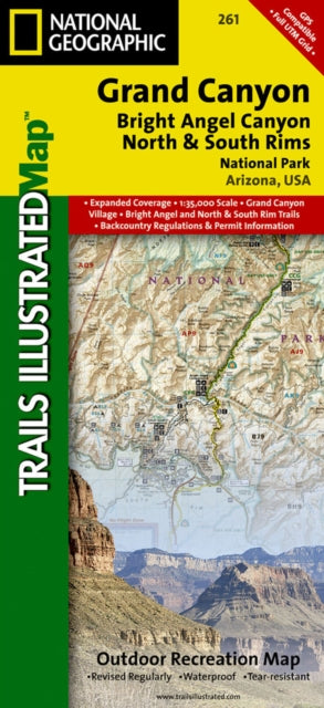 Grand Canyon, Bright Angel Canyon/north & South Rims: Trails Illustrated National Parks