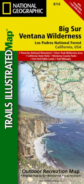 Big SurVentana Wilderness  Los Padres National Forest Trails Illustrated Other Rec Areas National Geographic Trails Illustrated Map