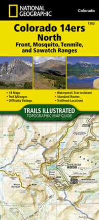 Colorado 14ers North sawatch Mosquito And Front Ranges Adventure Map