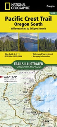 Pacific Crest Trail, Oregon South: Topographic Map Guide