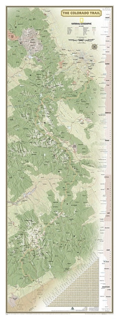 National Geographic Colorado Trail Wall Map in Gift Box