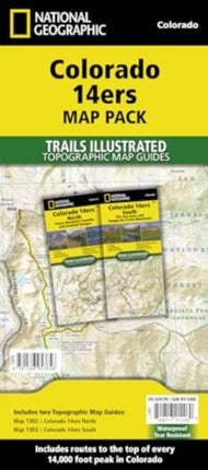 Colorado 14ers map Pack Bundle