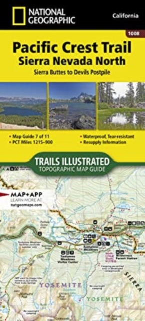 Pacific Crest Trail: Sierra Nevada North Map [sierra Buttes To Devil's Postpile]