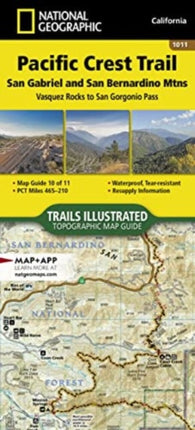 Pacific Crest Trail: San Gabriel And San Bernardino Mountains Map [vasquez Rocks To San Gorgonio Pass]