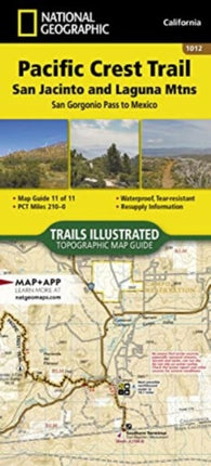 Pacific Crest Trail: San Jacinto And Laguna Mountains Map [san Gorgonio Pass To Mexico]