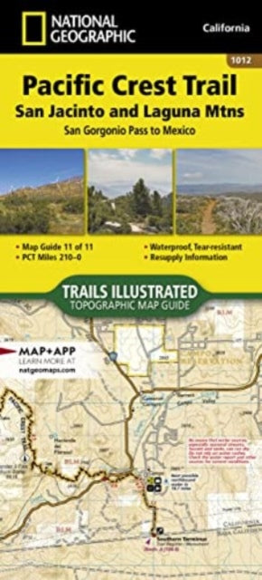 Pacific Crest Trail: San Jacinto And Laguna Mountains Map [san Gorgonio Pass To Mexico]