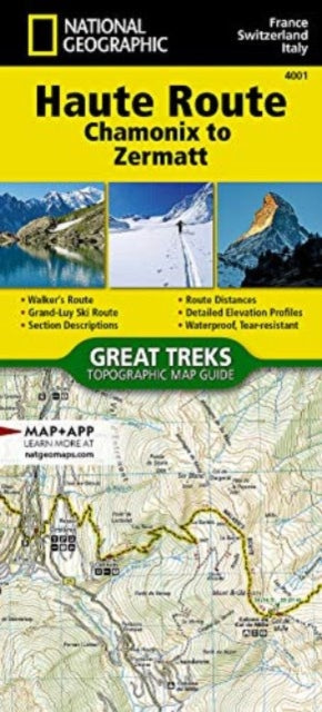 Haute Route Map [chamonix To Zermatt]