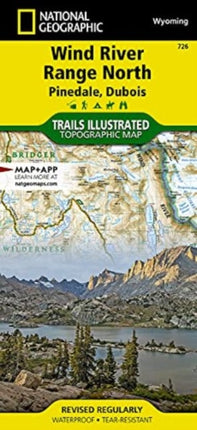 Wind River Range North Map Pinedale Dubois