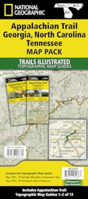 Appalachian Trail Georgia North Carolina Tennessee Map Pack Bundle