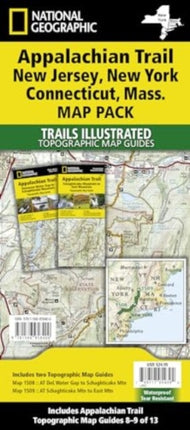 Appalachian Trail New Jersey New York Connecticut Massachusetts Map Pack Bundle