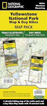 Yellowstone Day Hikes and National Park Map [Map Pack Bundle]