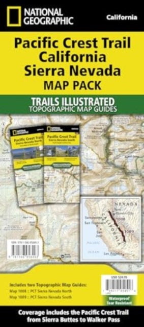 Pacific Crest Trail California Sierra Nevada Map Pack Bundle