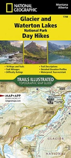 Glacier and Waterton Lakes National Parks Day Hikes Map