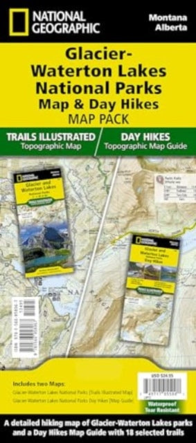 Glacier-Waterton Lakes Day Hikes & National Parks Maps [Map Pack Bundle]