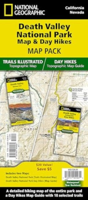 Death Valley Day Hikes and National Park Map [Map Pack Bundle] Map