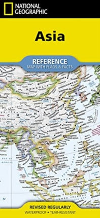 National Geographic Asia Map (Folded with Flags