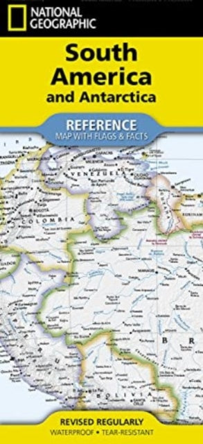 National Geographic South America and Antarctica Map (Folded with Flags and Facts)