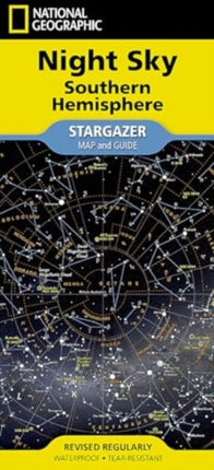 National Geographic Night Sky  Southern Hemisphere Map Stargazer Folded