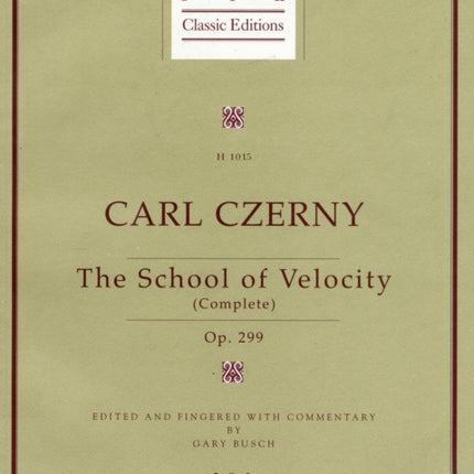 School Of Velocity Op.299