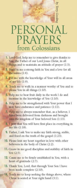 Personal Prayers from Colossians 50-Pack