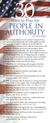 30 Ways to Pray for People in Authority 50Pack
