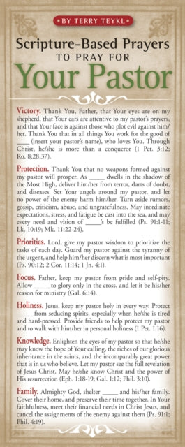 Scripture-Based Prayers to Pray for Your Pastor 50-Pack