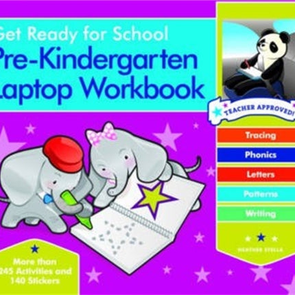 Get Ready For School Pre-Kindergarten Laptop Workbook: Uppercase Letters, Tracing, Beginning Sounds, Writing, Patterns