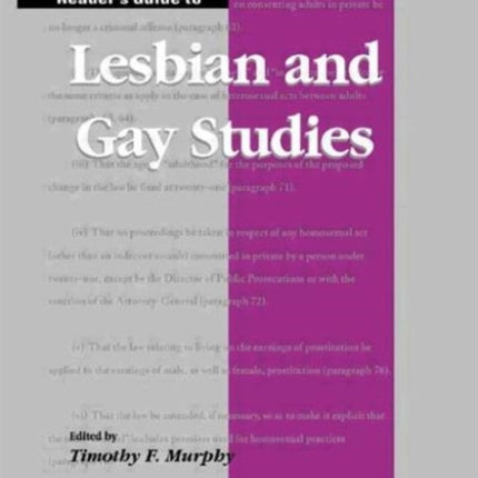 Reader's Guide to Lesbian and Gay Studies