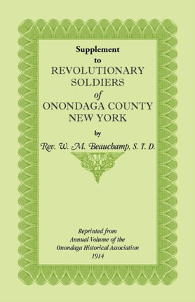 Supplement to Revolutionary Soldiers of Onondaga