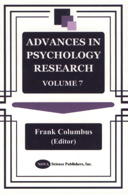 Advances in Psychology Research: Volume 7