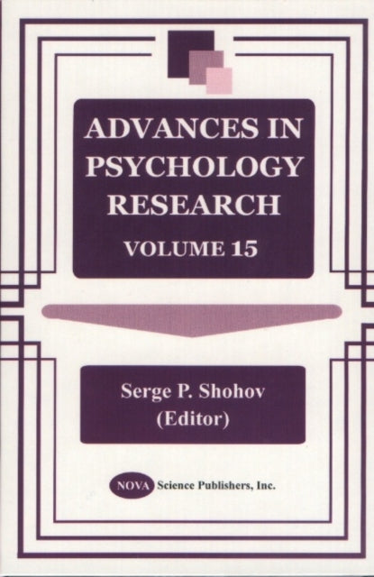 Advances in Psychology Research: Volume 15