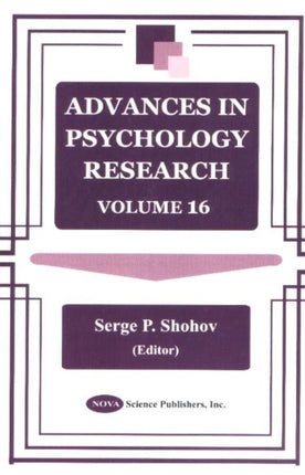 Advances in Psychology Research: Volume 16