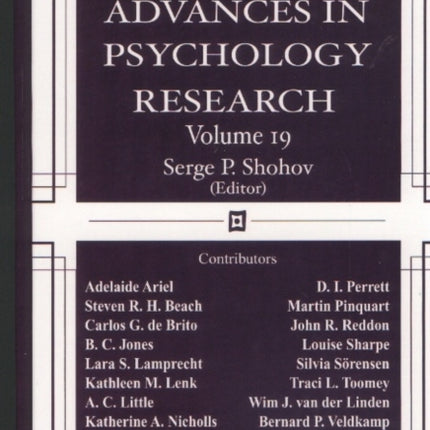 Advances in Psychology Research: Volume 19